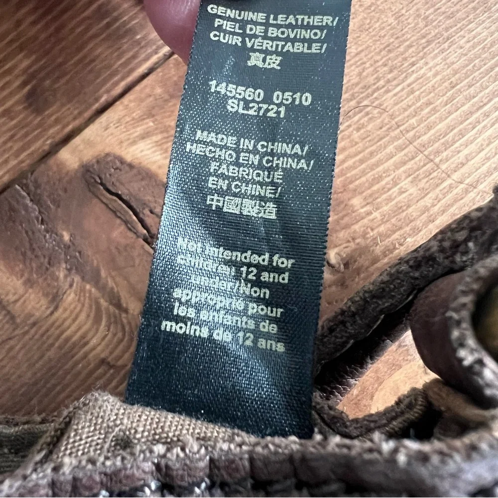 Fossil Small Brown Leather Crossbody Embellished Studded Purse Boho Festival Bag - Picture 8 of 15